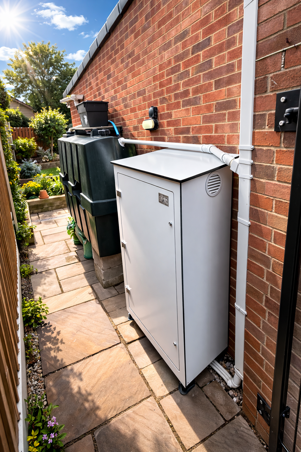 Drhino battery cabinet installation exterior view